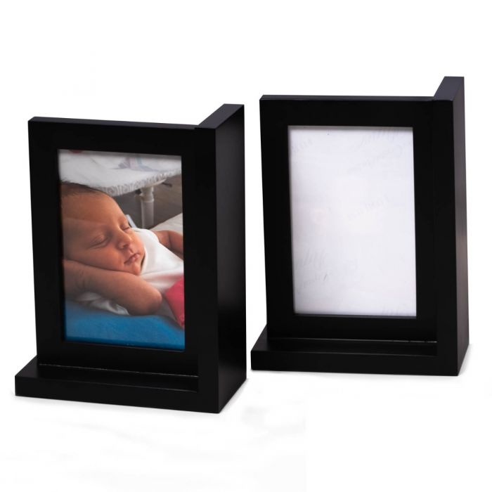 Occasion Gallery Black Color Picture frame black bookend in solid wood  6 L x 3 W x 8.25 H in.