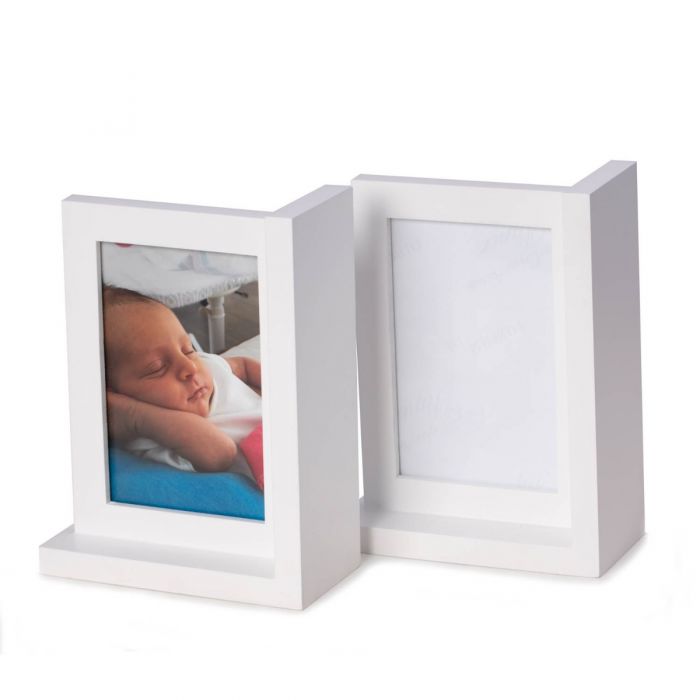 Occasion Gallery White  Color Picture frame white bookend in solid wood  6 L x 3 W x 8.25 H in.