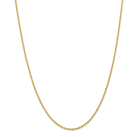 Million Charms 14k Yellow Gold, Necklace Chain, 2mm Regular Rope Chain, Chain Length: 28 inches
