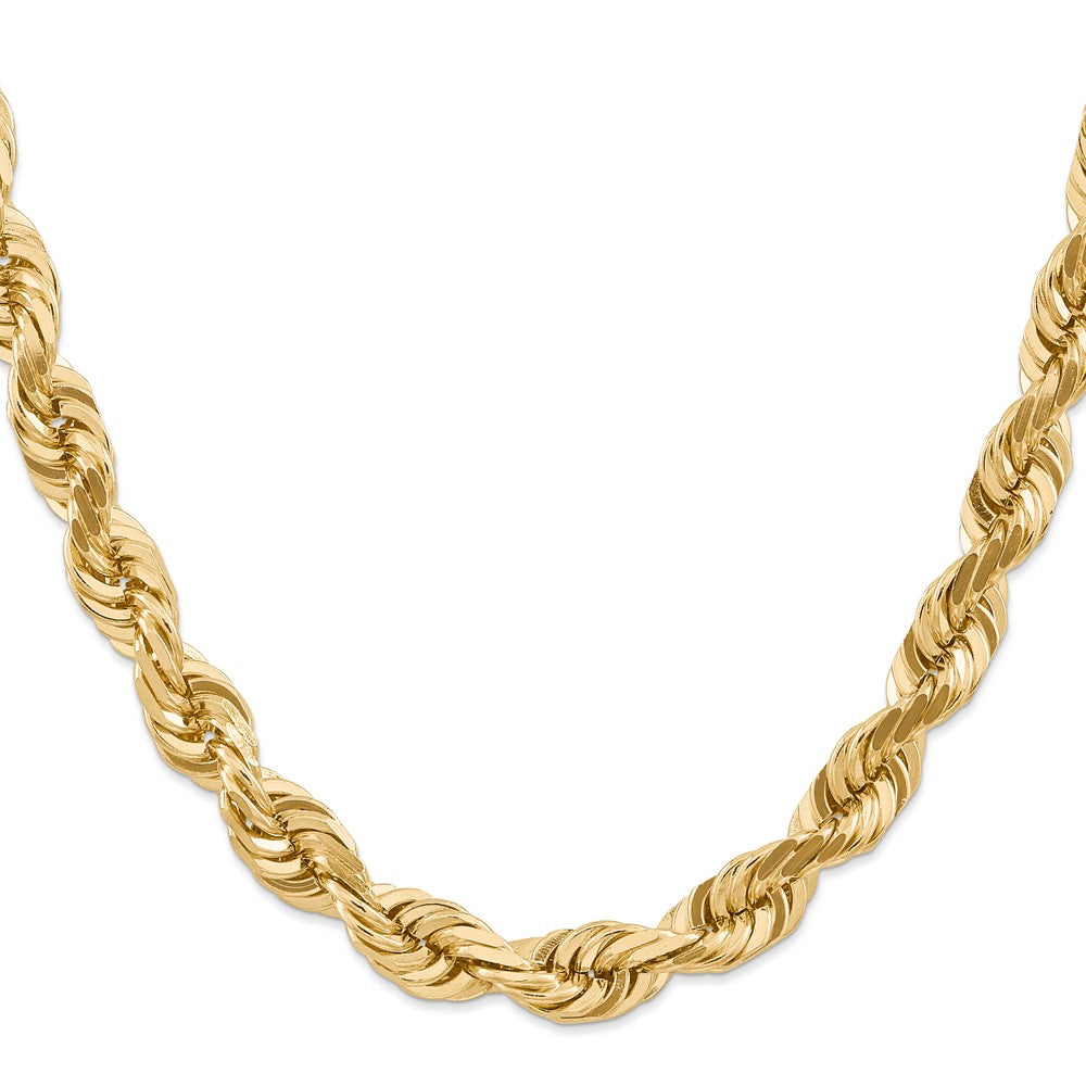Million Charms 14k Yellow Gold, Necklace Chain, 10mm Diamond-Cut Rope Chain, Chain Length: 22 inches