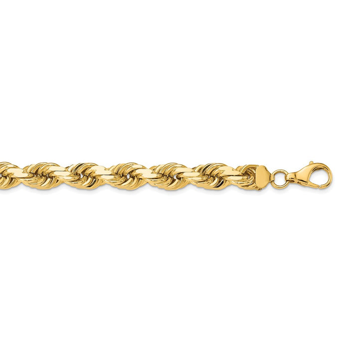 Million Charms 14k Yellow Gold, Necklace Chain, 12mm Diamond-Cut Rope, Chain Length: 20 inches