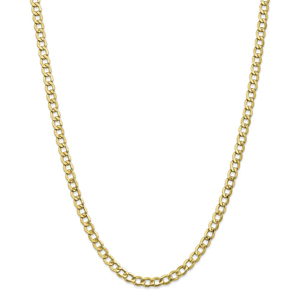 Million Charms 10k Yellow Gold, Necklace Chain, 5.25mm Semi-Solid Curb Link Chain, Chain Length: 26 inches