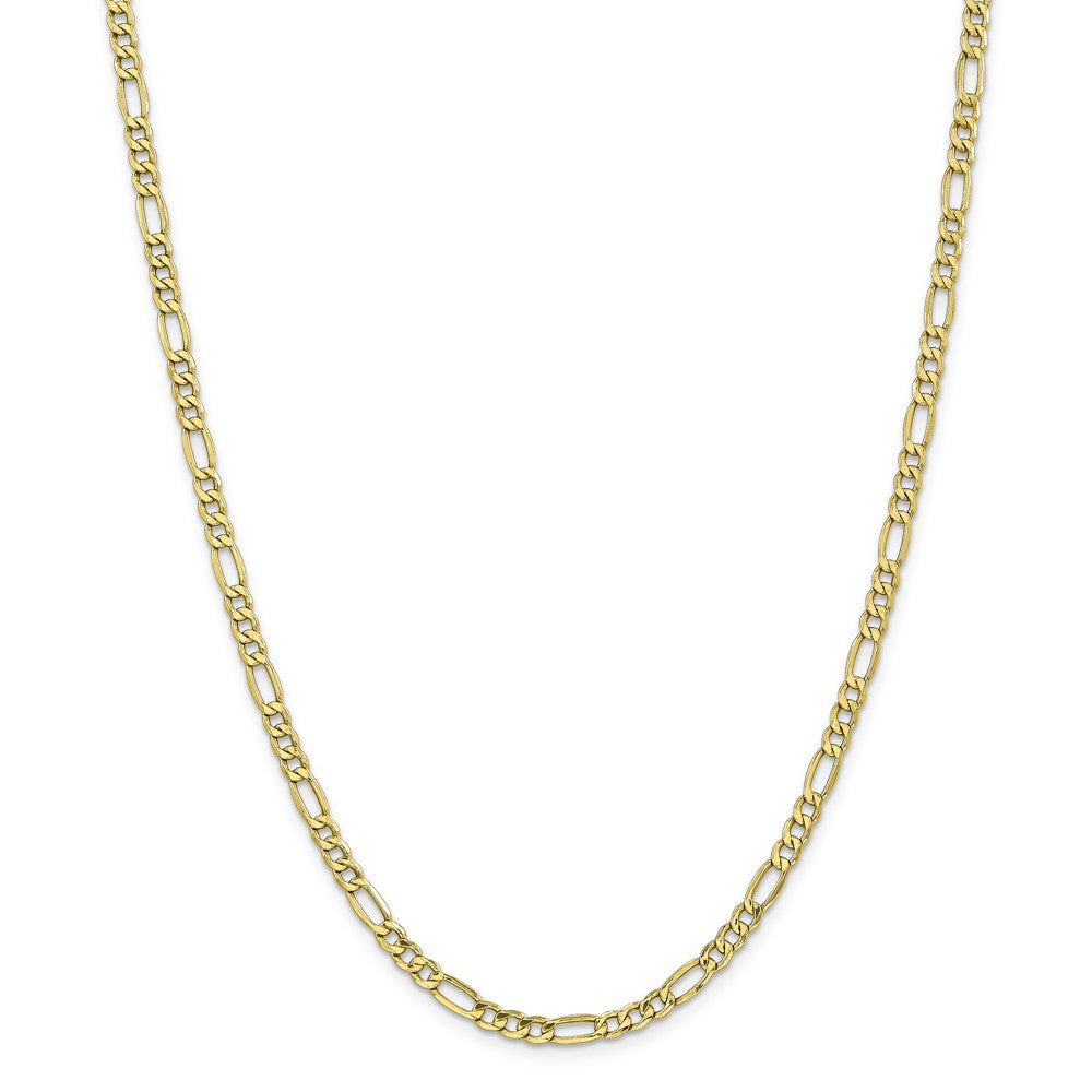 Million Charms 10k Yellow Gold, Necklace Chain, 4.4mm Semi-Solid Figaro Chain, Chain Length: 16 inches