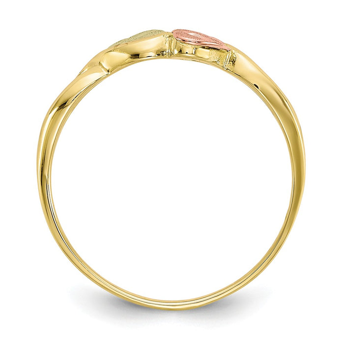 Black Hills Gold 10k Yellow Gold Tri-color Ring, Size: 6