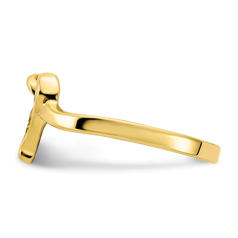 Black Hills Gold 10k Yellow Gold Tri-color Heart Ring, Size: 7