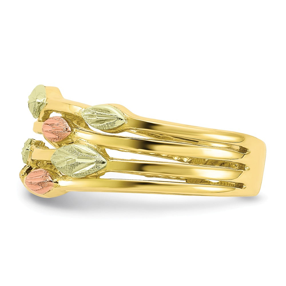 Black Hills Gold 10k Yellow Gold Tri-color Ring, Size: 7