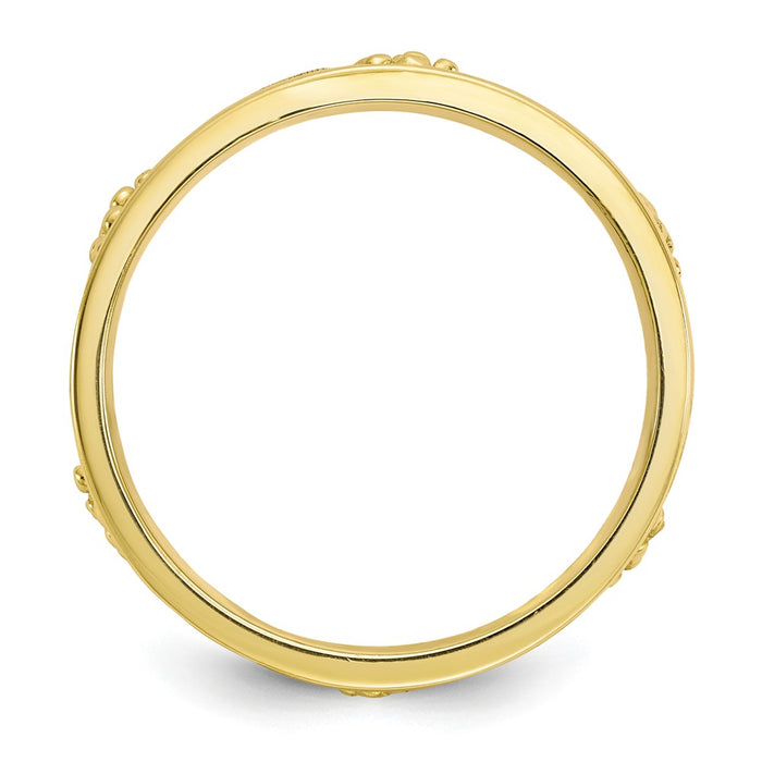 Black Hills Gold 10k Yellow Gold Tri-color Men's Ring, Size: 10