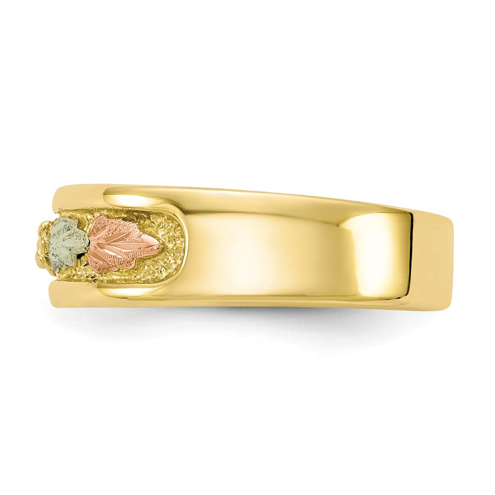 Black Hills Gold 10k Yellow Gold Tri-color Ring, Size: 7