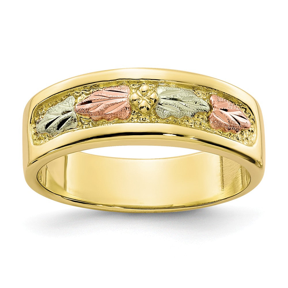 Black Hills Gold 10k Yellow Gold Tri-color Ring, Size: 7