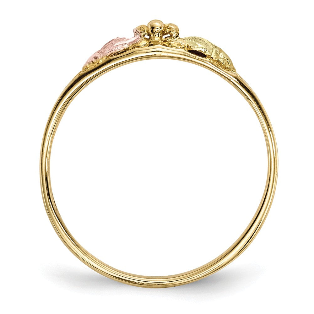 Black Hills Gold 10k Yellow Gold Tri-Color Ring, Size: 7