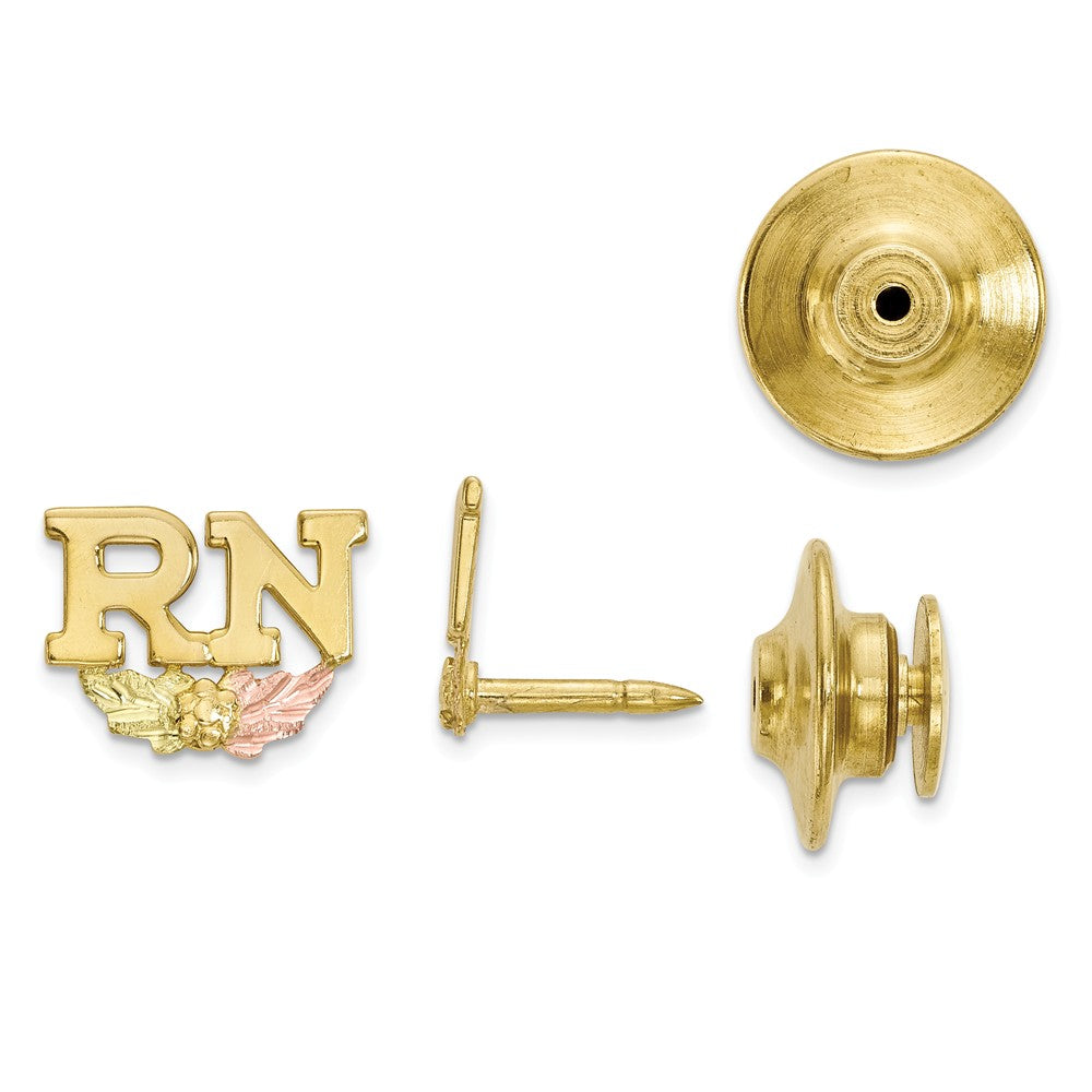 Black Hills Gold 10k Yellow Gold Tri-Color RN Pin
