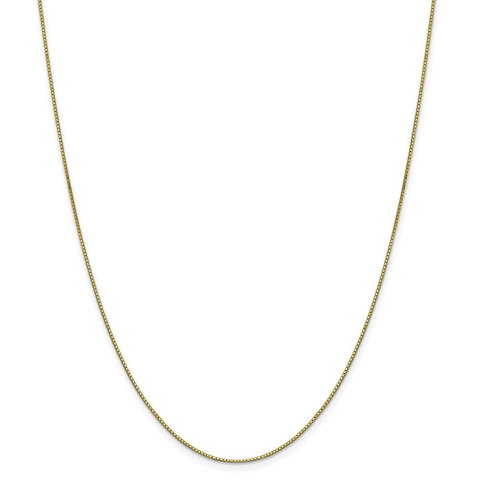 Million Charms 10k Yellow Gold, Necklace Chain, .90mm Box Chain, Chain Length: 22 inches