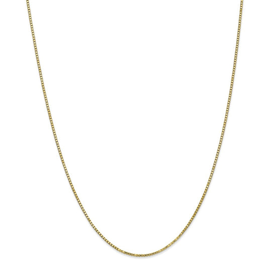 Million Charms 10k Yellow Gold, Necklace Chain, 1.30mm Box Chain, Chain Length: 16 inches