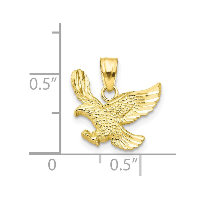 Million Charms 10K Yellow Gold Themed Eagle Charm