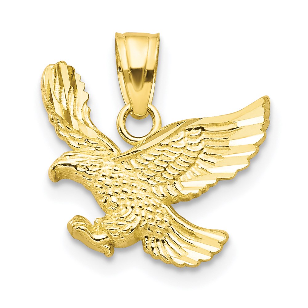Million Charms 10K Yellow Gold Themed Eagle Charm