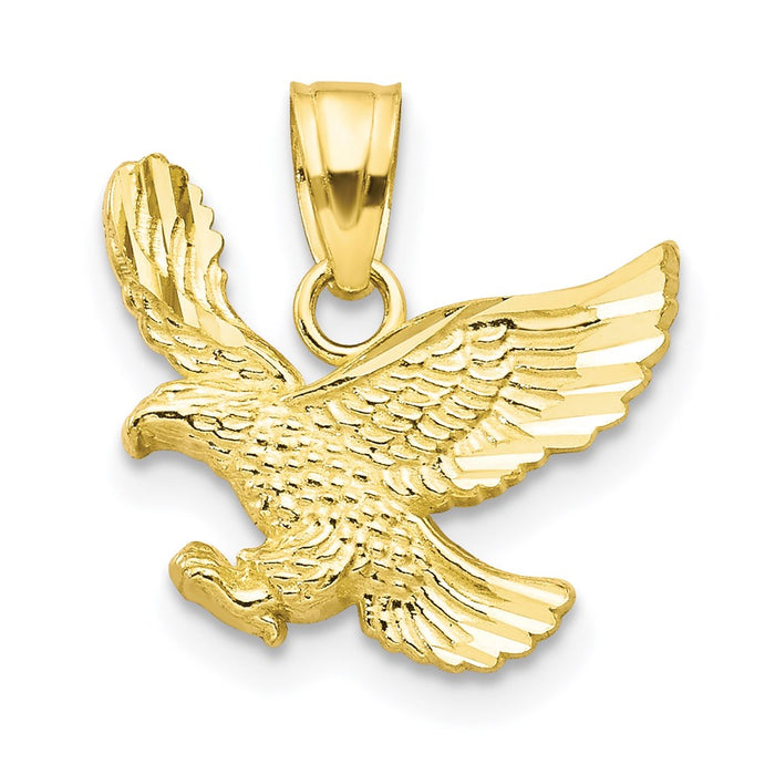 Million Charms 10K Yellow Gold Themed Eagle Charm