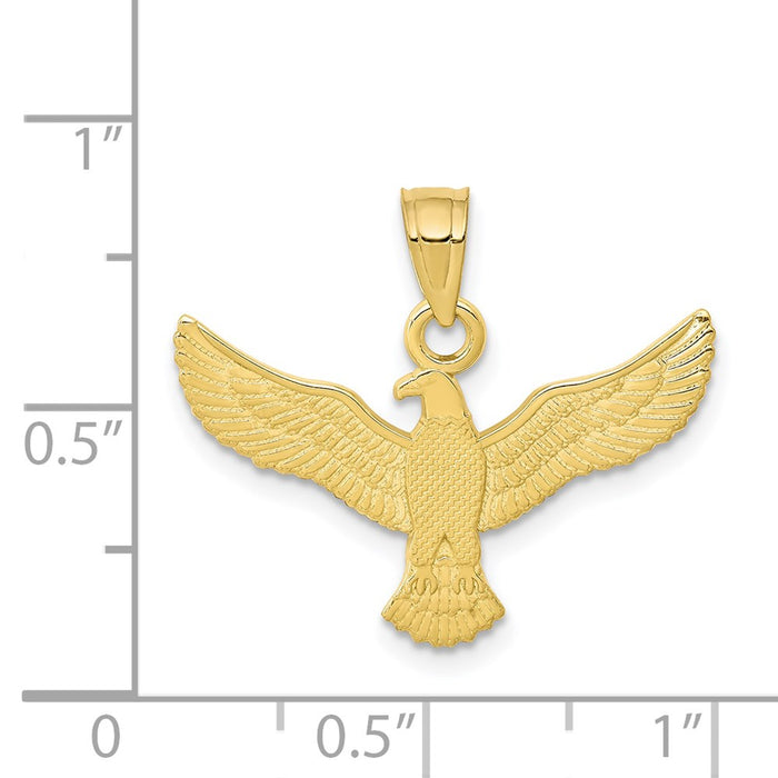 Million Charms 10K Yellow Gold Themed Eagle Charm