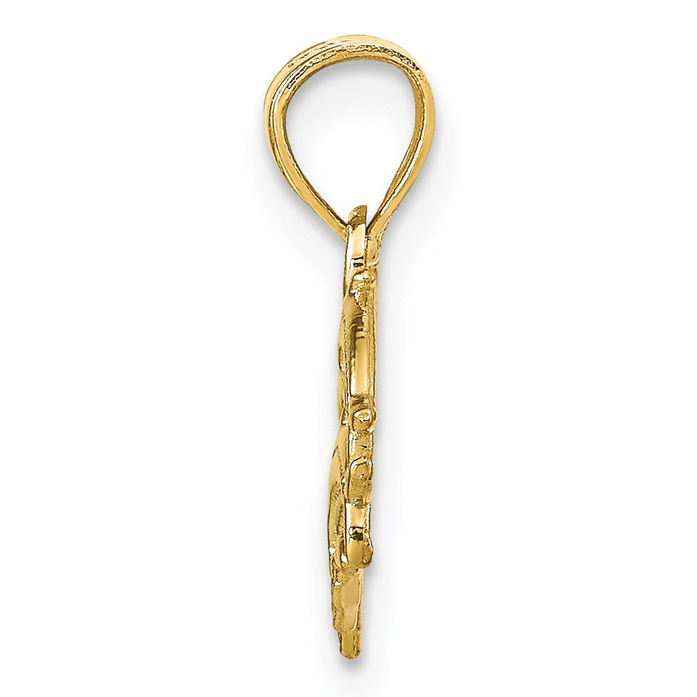 Million Charms 10K Yellow Gold Themed Dolphin Charm