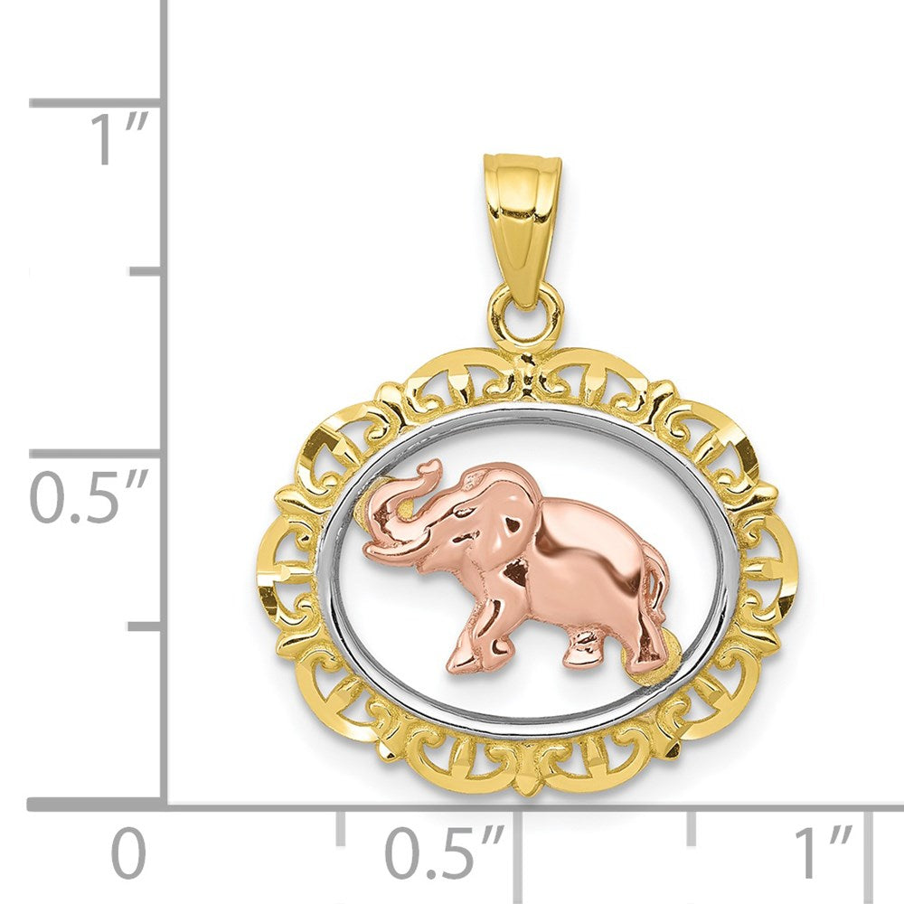 Million Charms 10K Two-Tone Elephant Charm