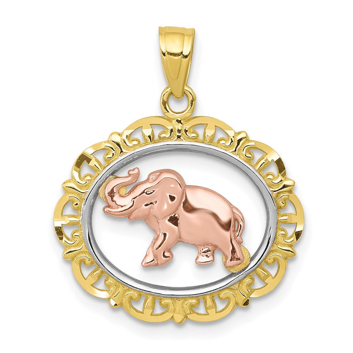 Million Charms 10K Two-Tone Elephant Charm