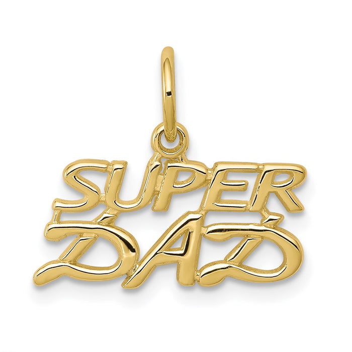 Million Charms 10K Yellow Gold Themed Dad Charm