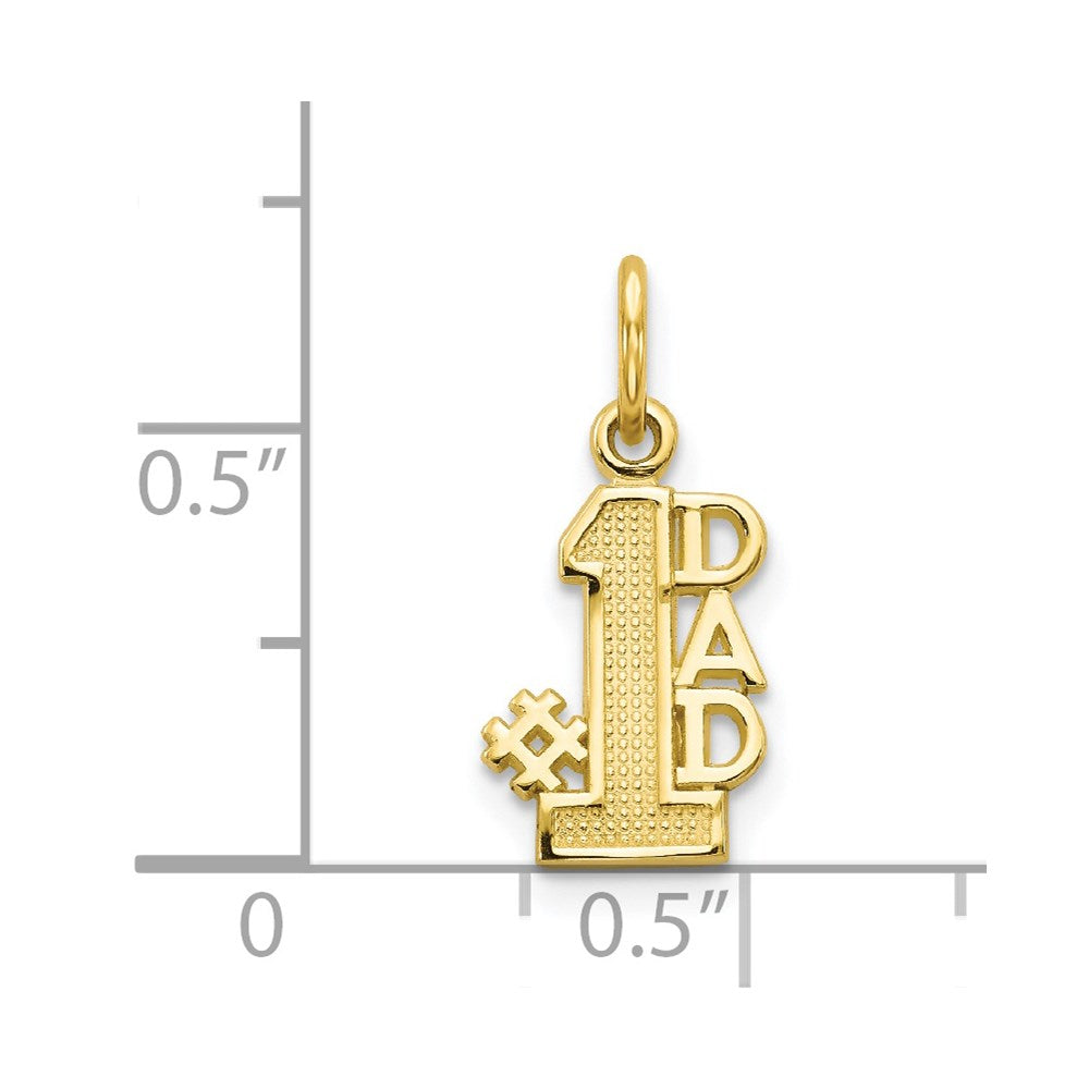 Million Charms 10K Yellow Gold Themed Dad Charm