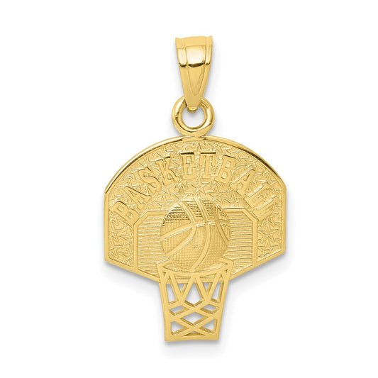 Million Charms 10K Yellow Gold Themed Sports Basketball Charm