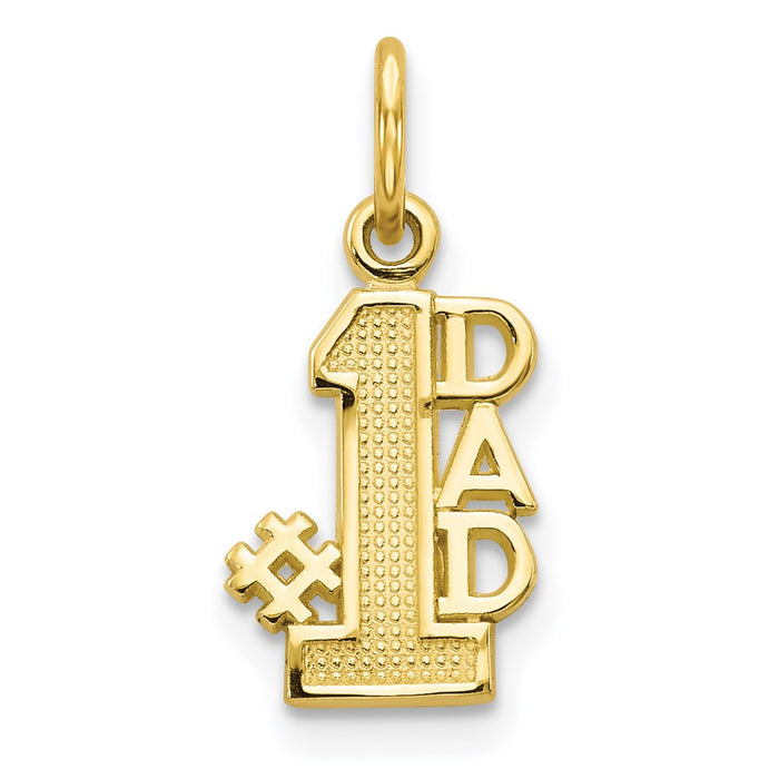 Million Charms 10K Yellow Gold Themed Dad Charm