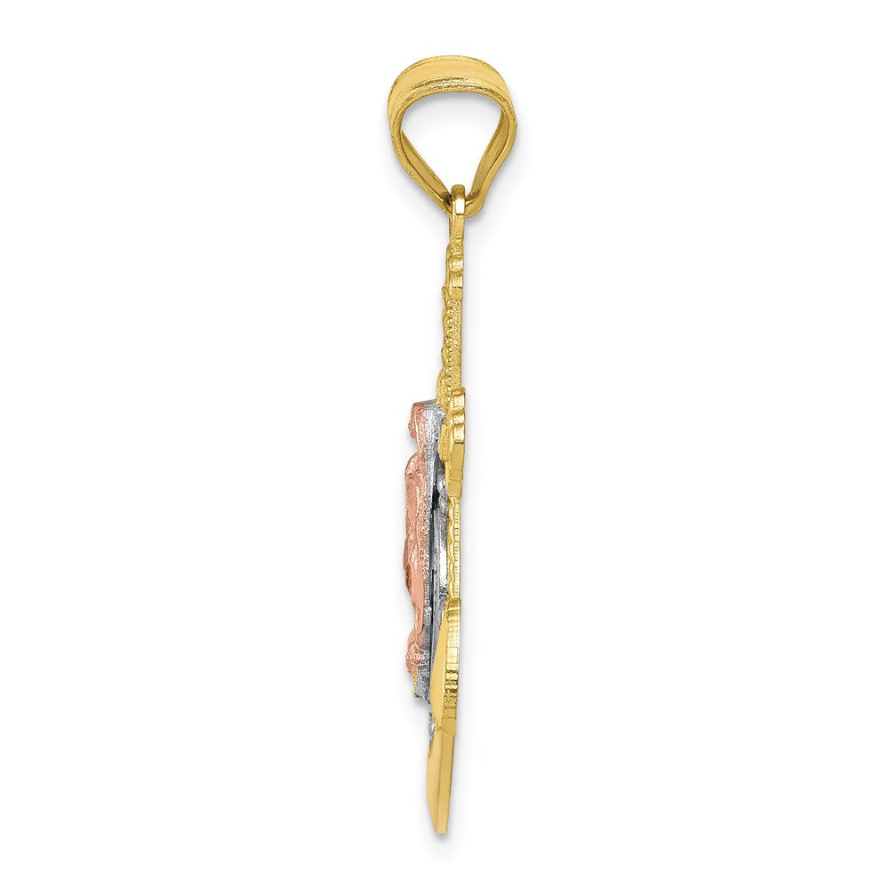 Million Charms 10K Two-Tone Mariner Blessed Mother Pendant