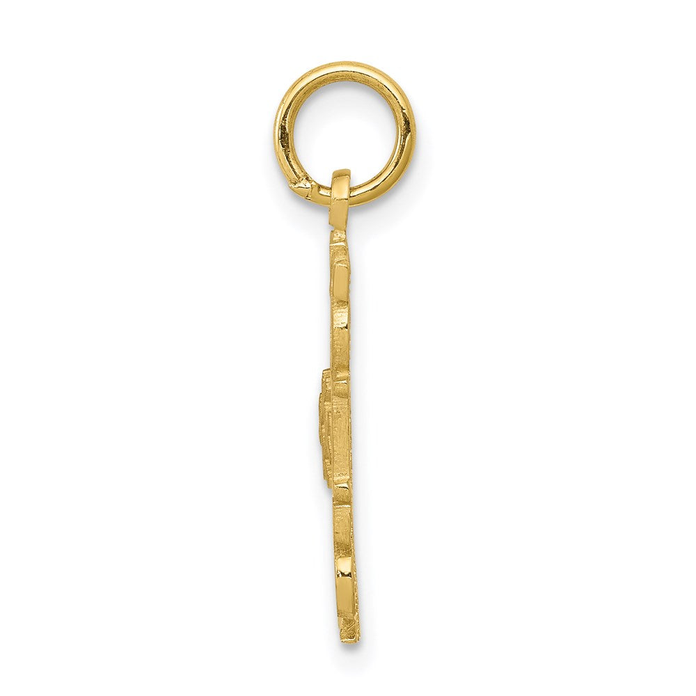 Million Charms 10K Yellow Gold Themed #1 Sis Charm