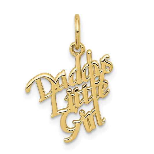 Million Charms 10K Yellow Gold Themed Daddys Little Girl Charm