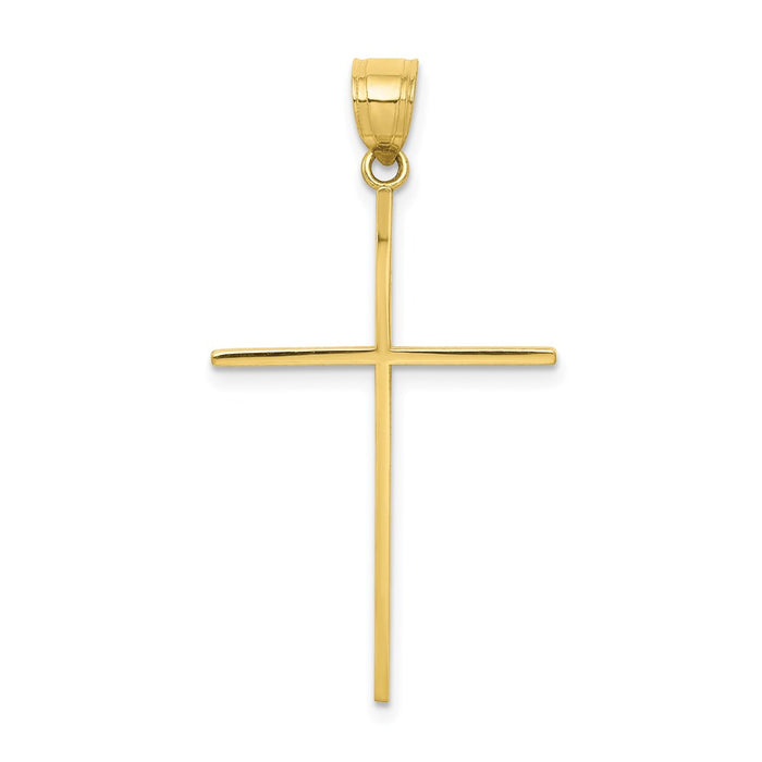 Million Charms 10K Yellow Gold Themed Relgious Cross Pendant