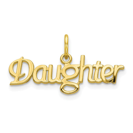 Million Charms 10K Yellow Gold Themed Daughter Charm