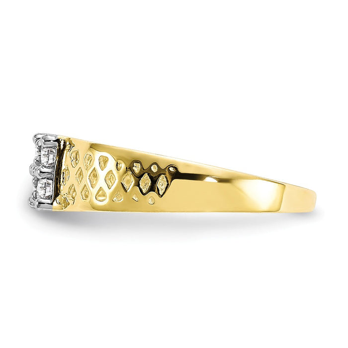 10k Yellow Gold CZ Baby Ring, Size: 1