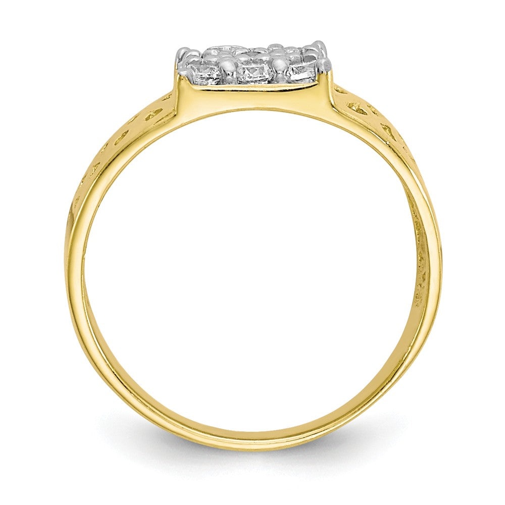 10k Yellow Gold CZ Child's Ring, Size: 1.5