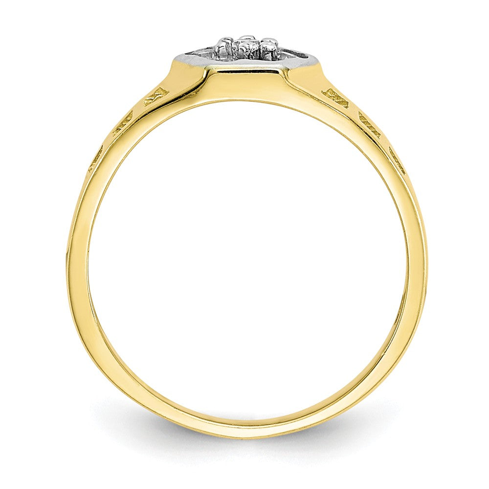 10k Yellow Gold CZ Child's Ring, Size: 3