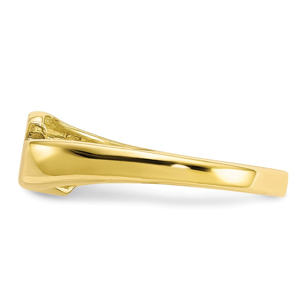 10k & Rhodium Baby Ring, Size: 3