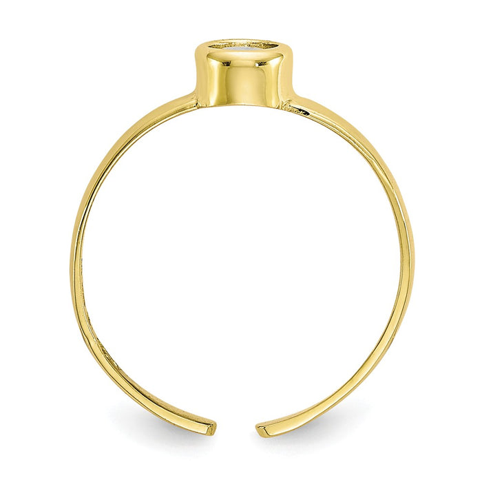 10k Yellow Gold CZ Toe Ring