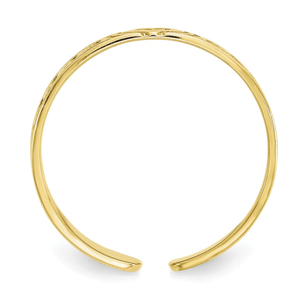 10k Yellow Gold Heart Toe Ring