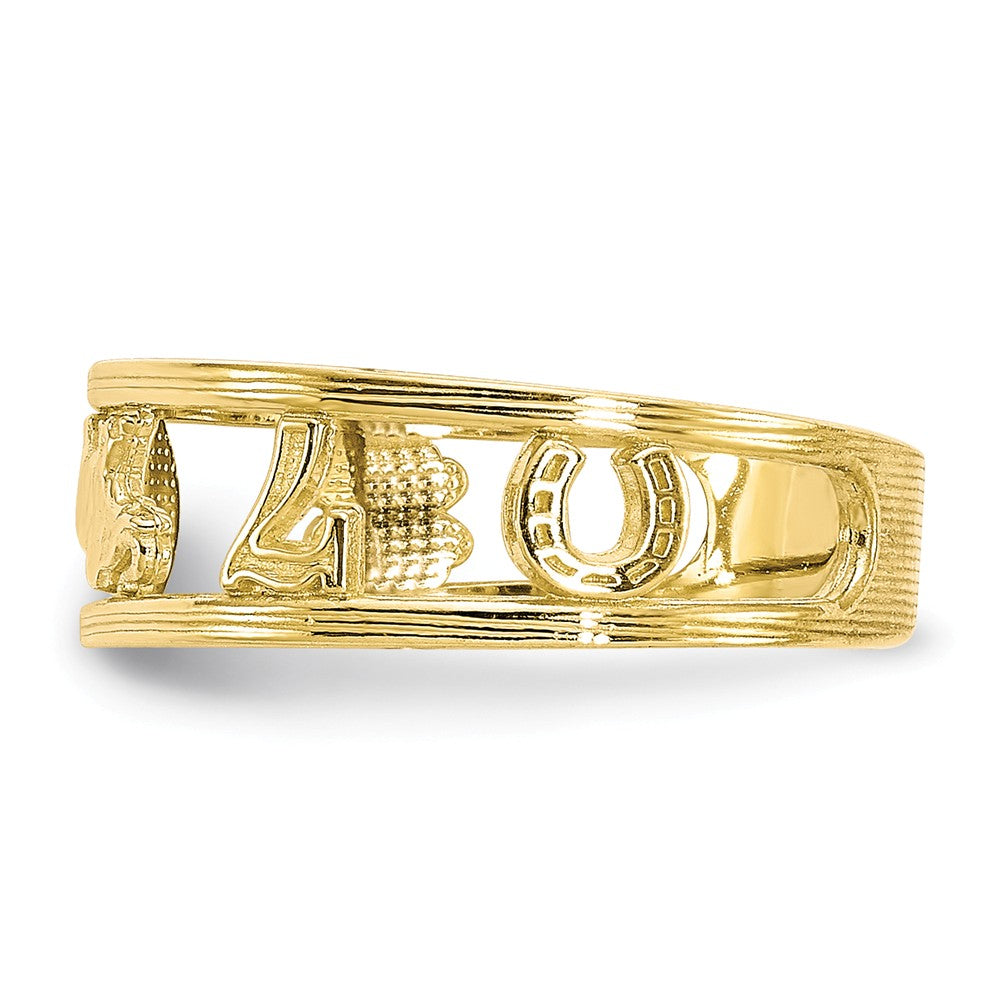 10k Yellow Gold Luck Toe Ring