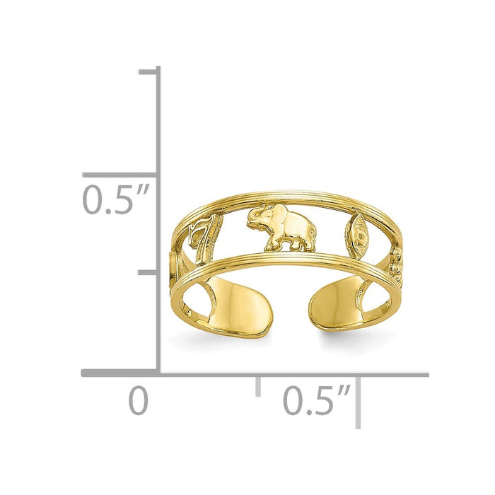 10k Yellow Gold Luck Toe Ring