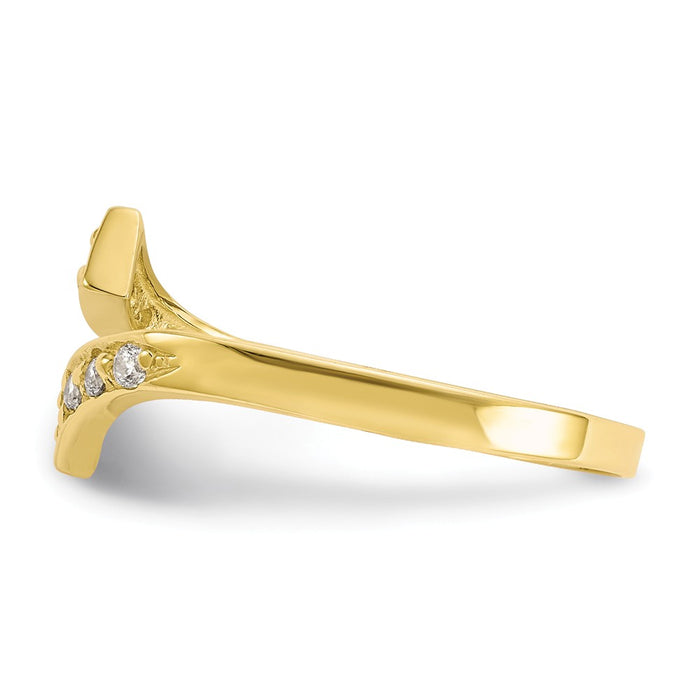 10k Yellow Gold CZ Toe Ring