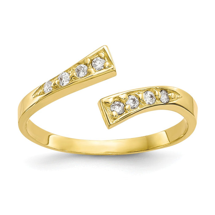 10k Yellow Gold CZ Toe Ring