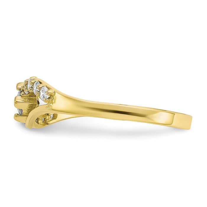 10k Yellow Gold CZ Ring, Size: 6
