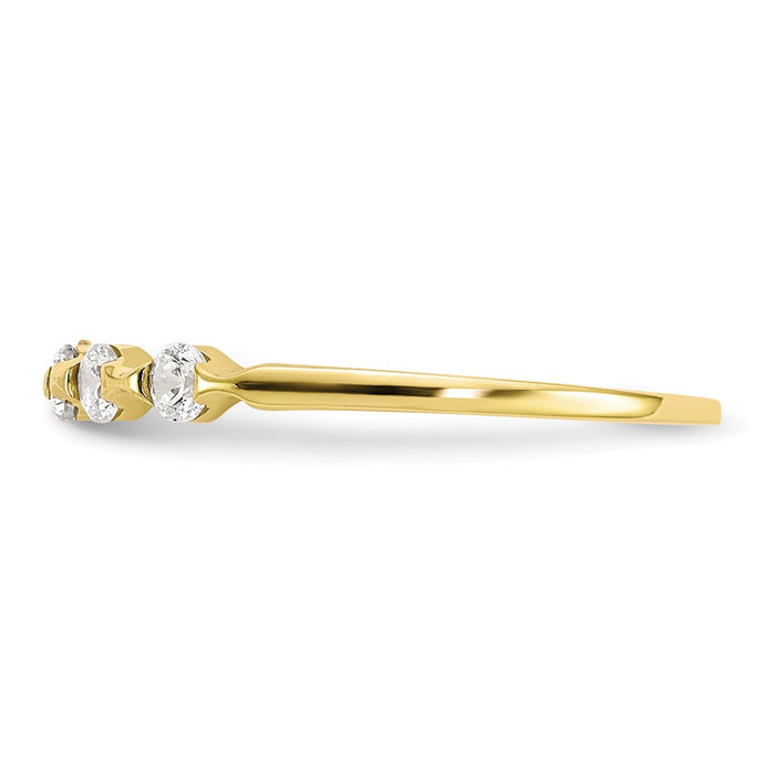 10k Yellow Gold CZ Wedding Band, Size: 8.5