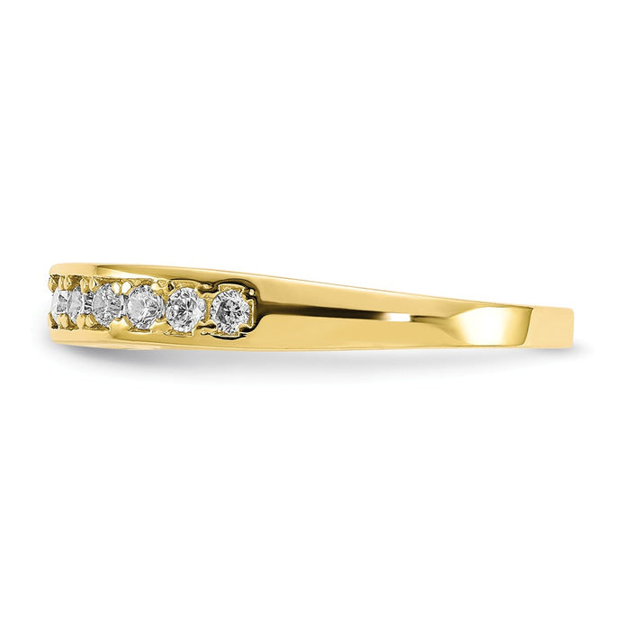 10k Yellow Gold I Love You Forever CZ Ring, Size: 7