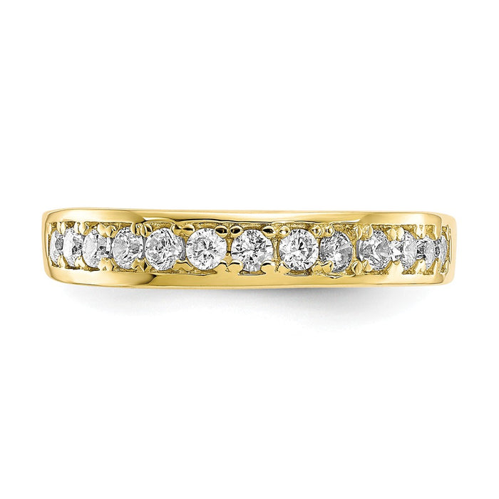 10k Yellow Gold I Love You Forever CZ Ring, Size: 7