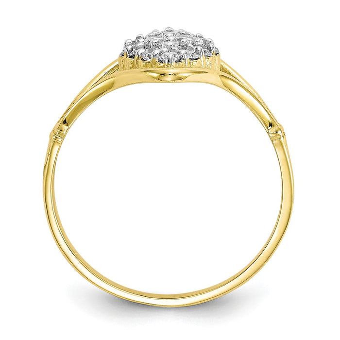 10k Yellow Gold CZ Ring, Size: 6