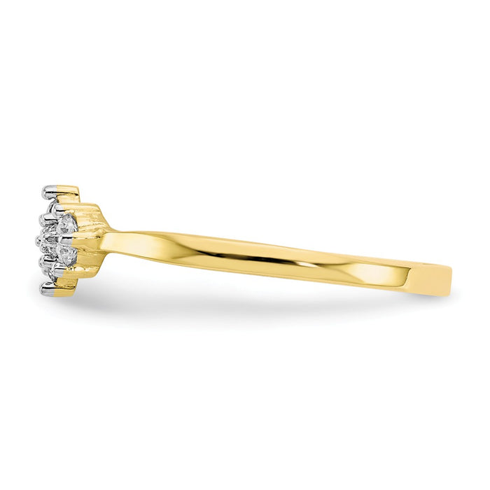 10k Yellow Gold CZ Ring, Size: 6