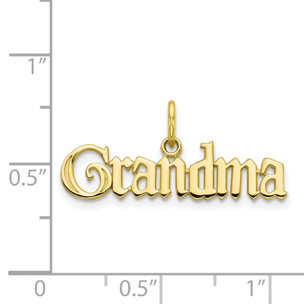 Million Charms 10K Yellow Gold Themed Grandma Charm